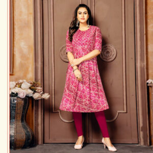 Rayon Foil Printed Kurti