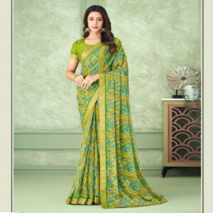 Buji Printed Chiffon Saree