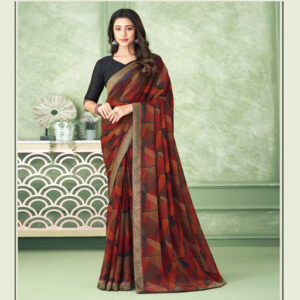 Buji Printed Chiffon Saree