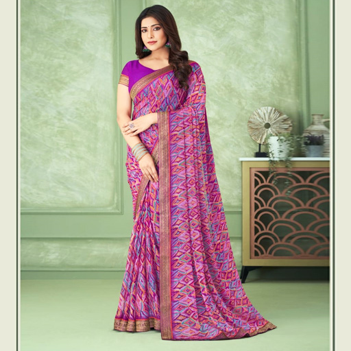 Buji Printed Chiffon Saree