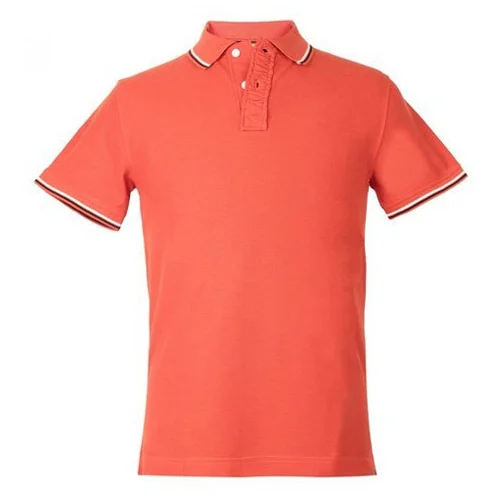 e4a Men Solid Polo Neck T-Shirt