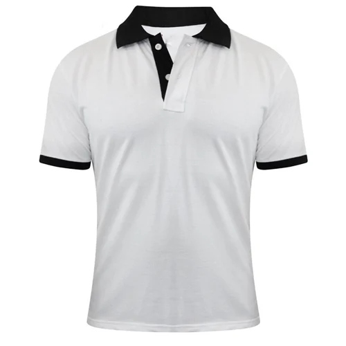 e4a Men Solid Polo Neck T-Shirt